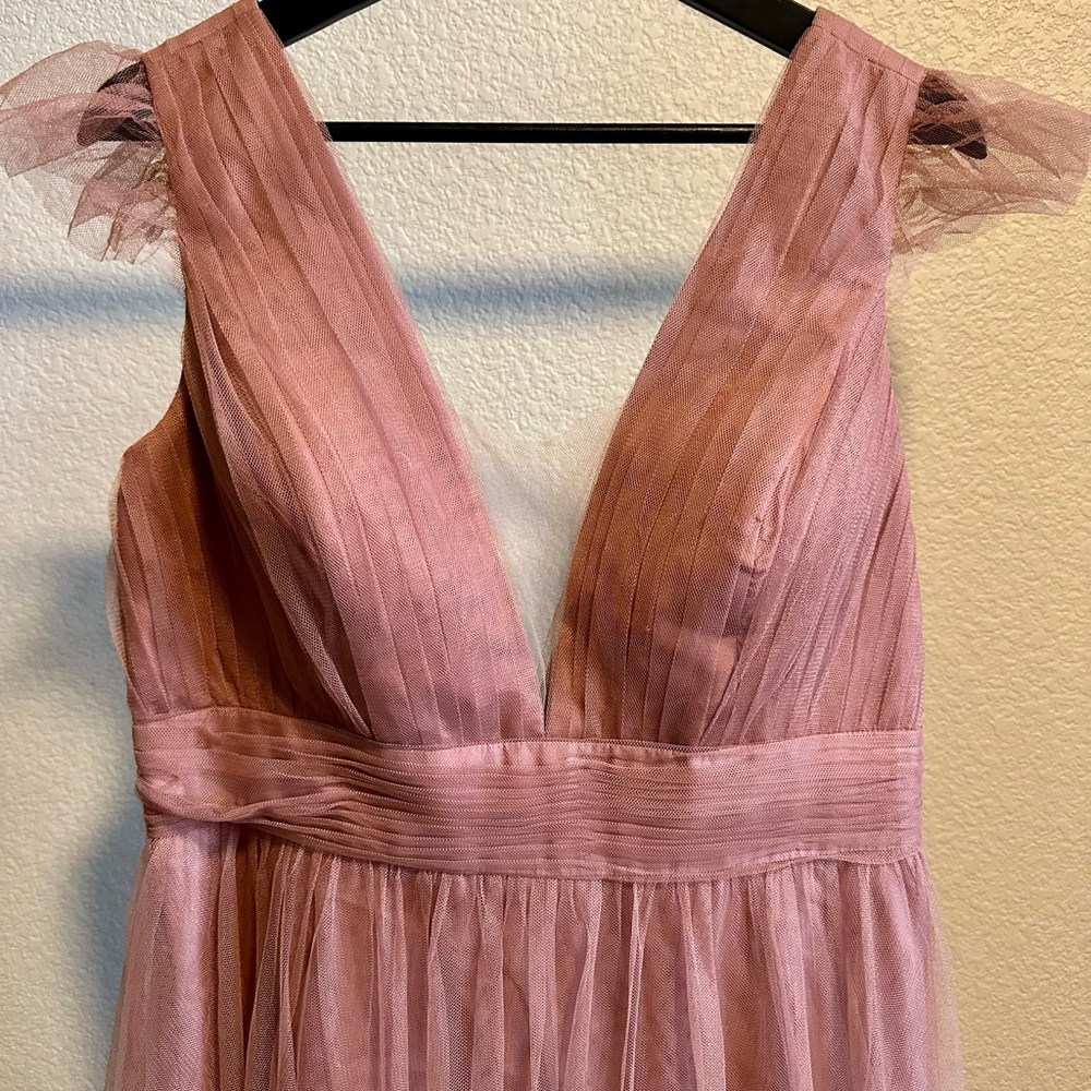 Revelry Mauve Backless Dress